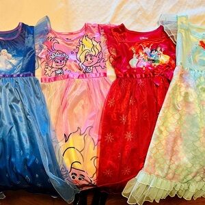 Disney Princess and Trolls Costume Collection - Blue, Pink, Red, Green